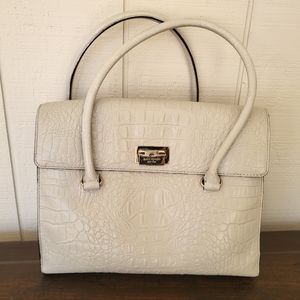 Kate spade croc embossed genuine leather handbag